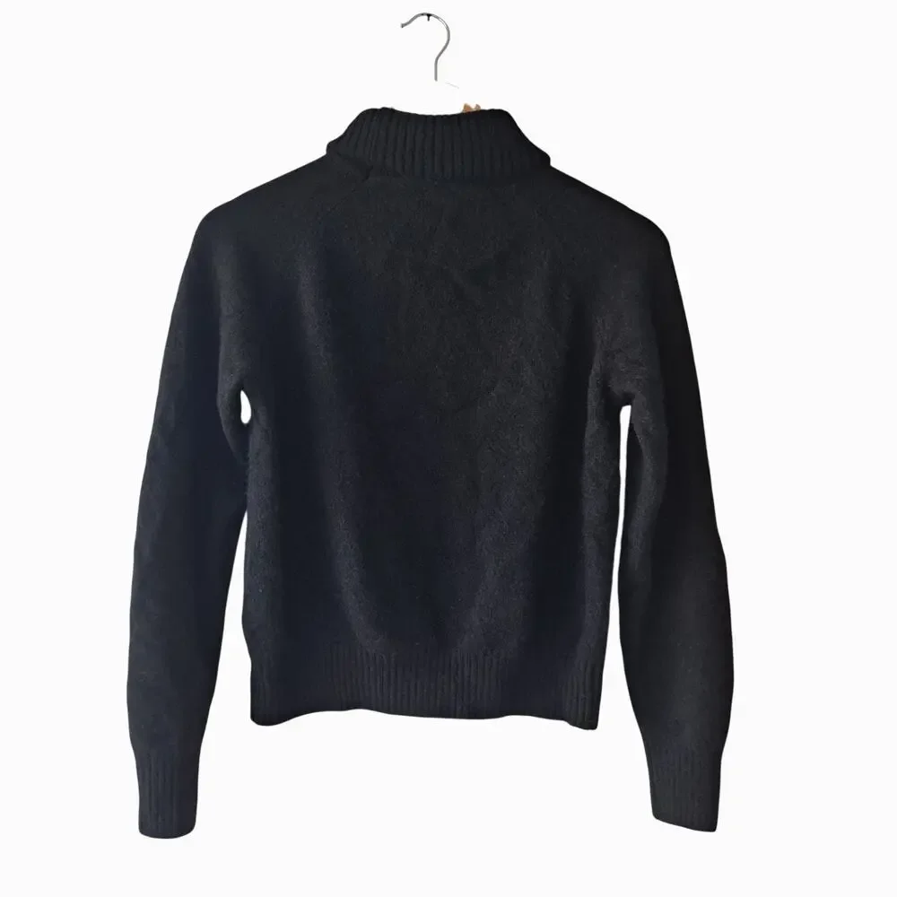 Quince 100% Yak Wool Turtleneck Sweater Long Sleeve Pullover Black Womens Size M
